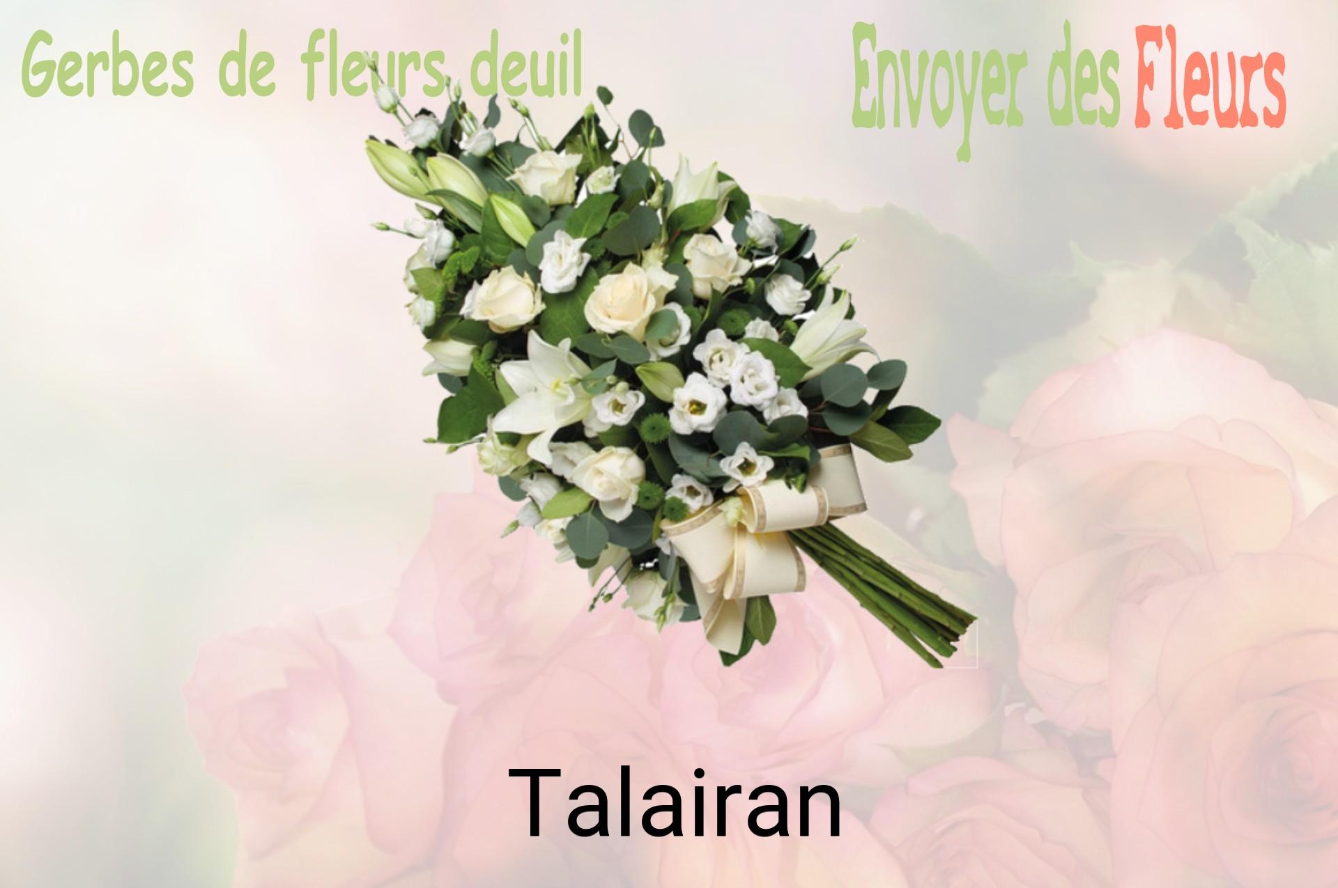 Gerbe de fleurs de deuil livrée à Talairan